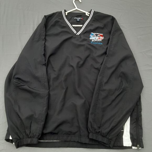 Florida Georgia War Of The Border Windbreaker Jacket Mens 3XL V Neck NCAA READ - Picture 1 of 9